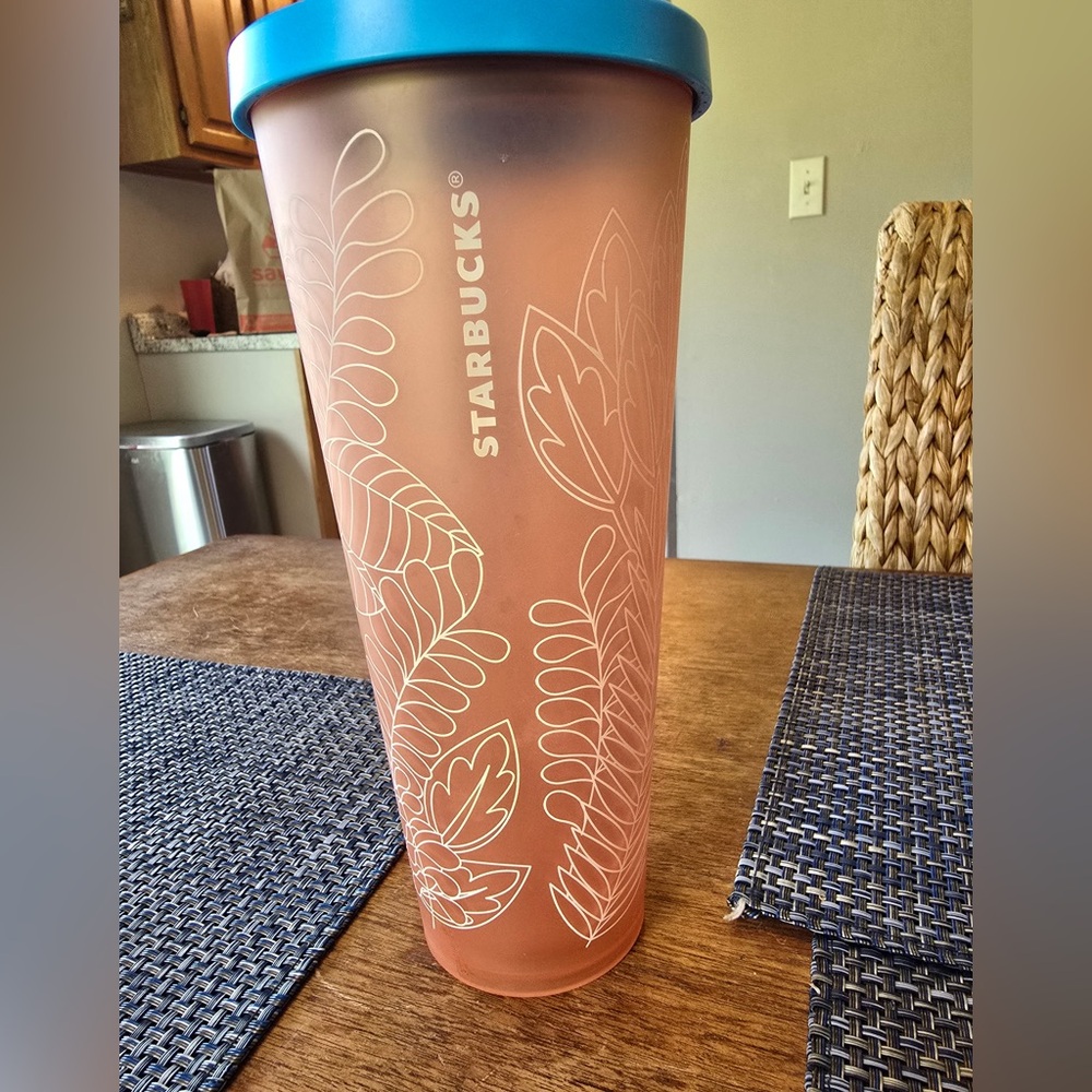 Starbucks Coral Leaf Tumbler